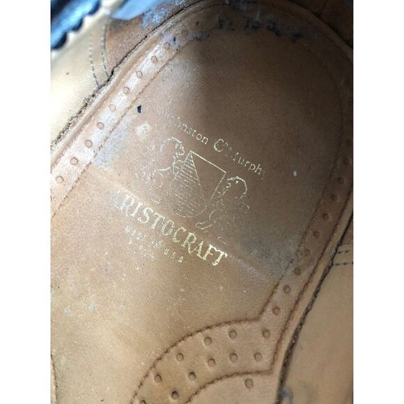 Aristocraft Mens Wingtop Shoes 14 - Picture 7 of 8